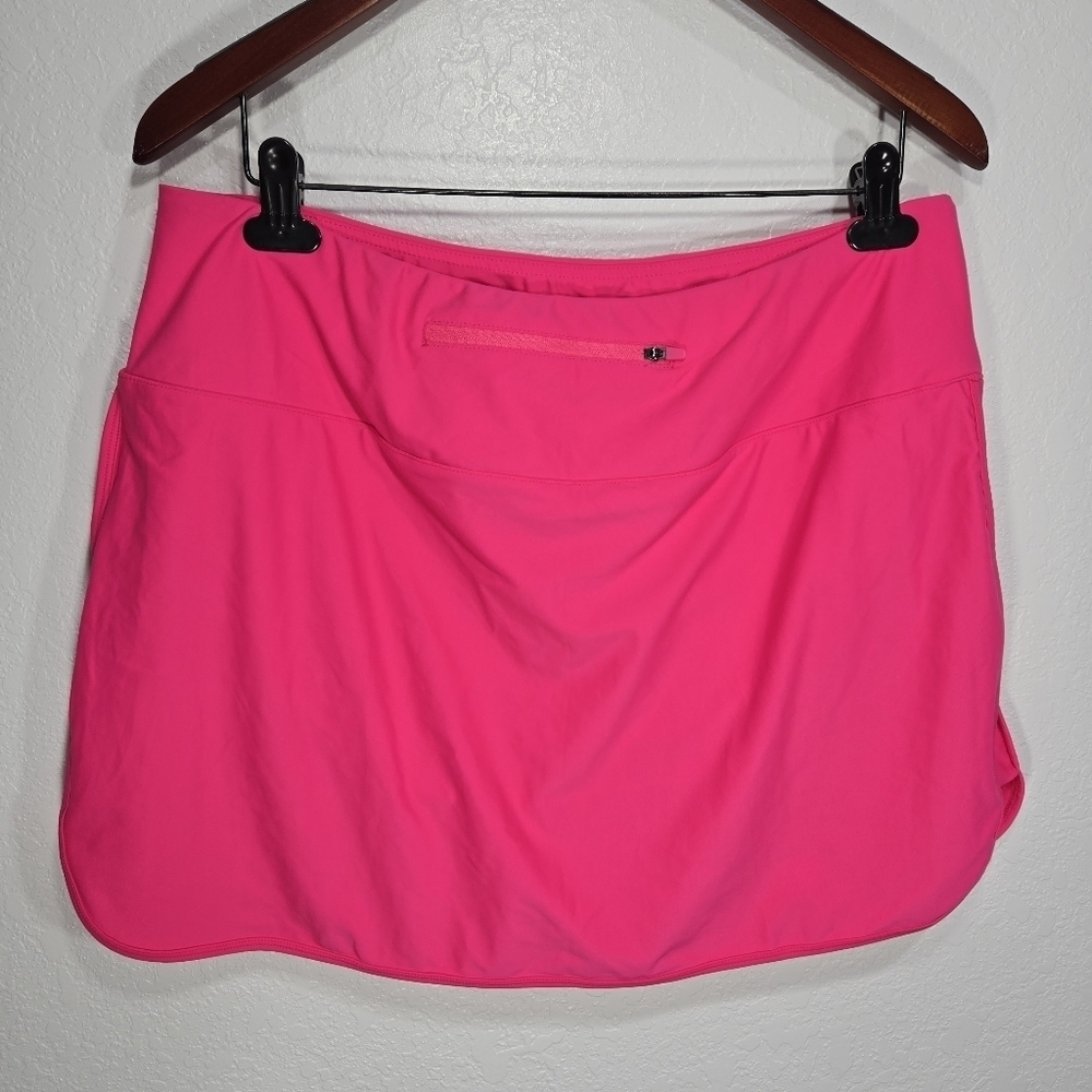 Soothfeel XXXL Tummy Control Pink Swim Skort Skirt - Picture 4 of 7